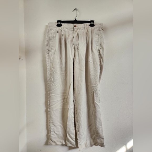 Pusser's Iand Reserve Other - Pusser's Island‎ Reserve Men's Pants 100% Silk Khaki 36 X 30 Relaxed Fit
